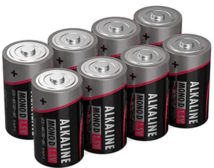 Alkaline D Mono Batterijen 8 Stuks 1.5V - Lange Levensduur en Lekvrij