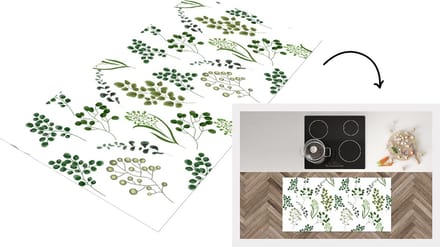 Keukenloper - Loper keuken - Kruiden - Eucalyptus - Design - 120x60 cm - Keukenloper vinyl