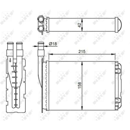 Warmtewisselaar, interieur verwarming NRF 507339