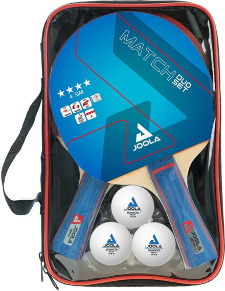 Tafeltennisrackets en 3 ballen Joola Duo (x2)