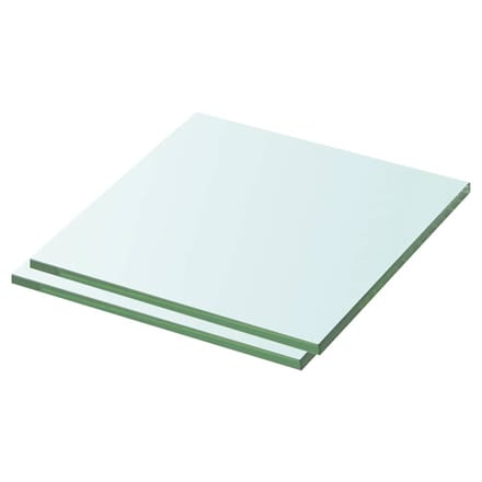 vidaXL - Schappen - 2 - st - 30x25 - cm - glas - transparant