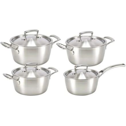 Habonne Queen triply pannenset 4 delig rvs