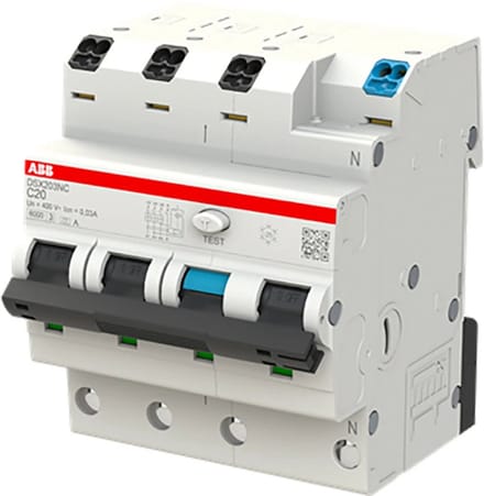 ABB aardlekautomaat C20 3P+N 30mA Type A (2CSR256192R1204)