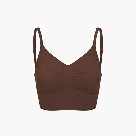 cfab - Comfort Bralette - Bruin - M - BH Zonder Beugel Voorgevormd - Ondergoed - Naadlos