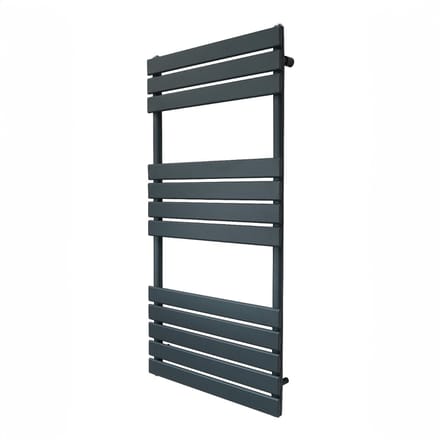 Platte paneel handdoekradiator - grijs - 1200x600mm - 15 jaar garantie