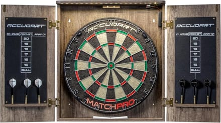 Dartbordkast Set met LED Verlichting en Scoreborden - Complete Dart Set