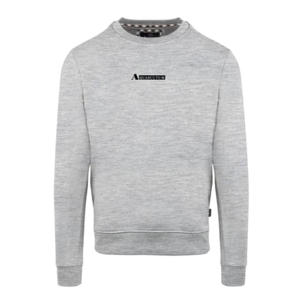 Aquascutum Heren Katoenmix geribbeld kraag Regular Sweatshirt (Grijs)