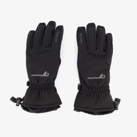 Mountain Peak dames softshell skihandschoenen zwart - Maat L
