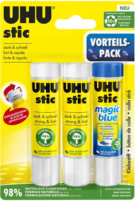 UHU voordeelpak lijmstift stic en lijmstift stic Magic