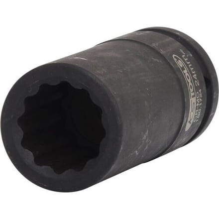 KS TOOLS 3/4" 12-kant aandrijfas krachtdoppen lange 24 mm - 150.1724