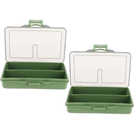 2 Stuks Vishaak Aas Gadget Doos Mini PP Opbergdoos Etui voor Visgerei Accessoires 2-grid