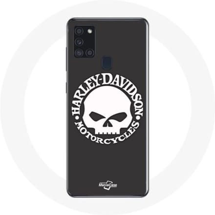 Coque - Maniacase - Galaxy A21S - Souple - Noir - Tête de mort