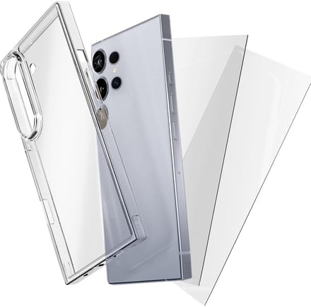 Hoesje geschikt voor Samsung S25 Ultra Transparant - 2x screenprotector - beschermglas screen protector- Anti Shock case