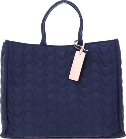 COCCINELLE Shopper Never Without Bag Nylon Matelasse Handbag Mirtillo / Mirtil Blauw