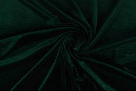 Stretch fluweel - Donkergroen - 1 meter - Per meter - Velvet stof