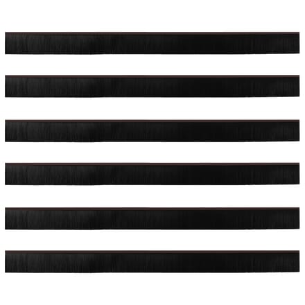 vidaXL - Zelfklevende - Deurborstels - 6 - st - Bruin - 100 - cm - Aluminiumlegering