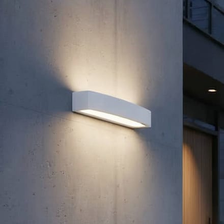 Ideal Lux buitenwandlamp Andromeda, wit, breedte 45 cm, E27