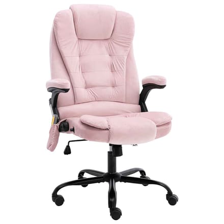 vidaXL - Massagekantoorstoel - fluweel - roze