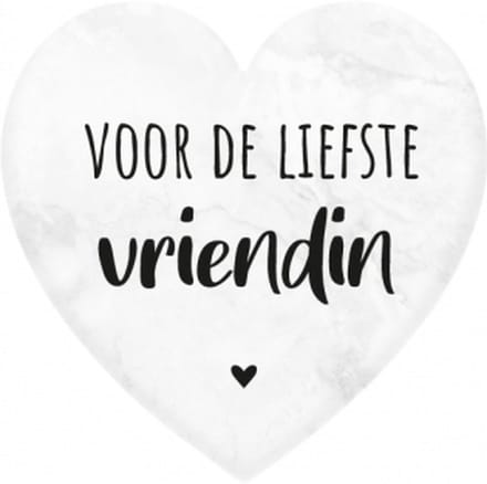 Marmeren hartje - Vriendin - 5x5cm