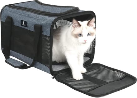 Reisbench Huisdier Softside Goedgekeurd voor Hond en Kat - Draagbaar en Veilig