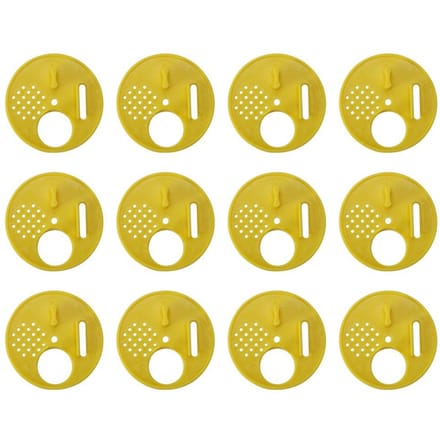 Set van 12 plastic bijenkorf- en nucbox-ingangspoorten, imkerbenodigdheden yellow
