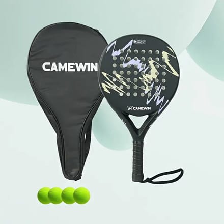 Nivard Padel Racket - Padelrackets - Padelracket - Geel Paars