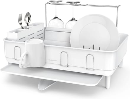 Simplehuman - Afdruiprek Luxe - Wit - Roestvast Staal