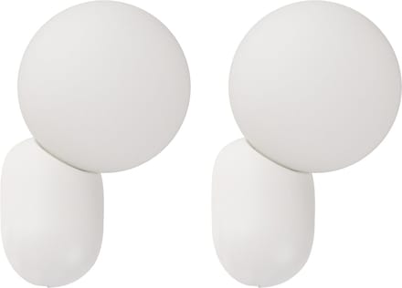 HELME - Wandlamp set van 2 - Wit - Opaalglas