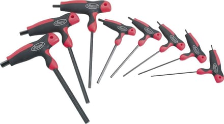 Zeskantschroevendraaier - T-greep schroevendraaier - Klus Werk - 2-componenten handvat - 2-10 mm - Grijs