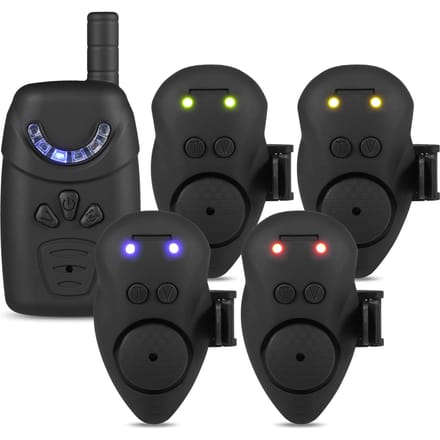 Lixada Visaas-alarmset met draagbare koffer Visaas-waarschuwingsset Lichtgevend visaas JY-65-4 black