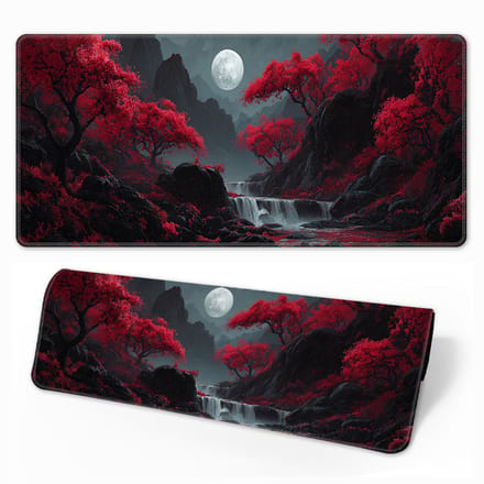 Gaming muismat - 800x300 mm - Antislip - Waterdicht - Gestikte randen (Red Canyon)
