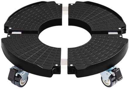 Verstelbare Plant Caddy met Wielen - 420 lbs Capaciteit, Zwart