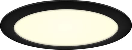 LED Downlight Premium Line 24cm zwart 15W 3000K IP44 dimbaar