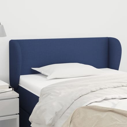 vidaXL - Hoofdbord - met - randen - 103x23x78/88 - cm - stof - blauw