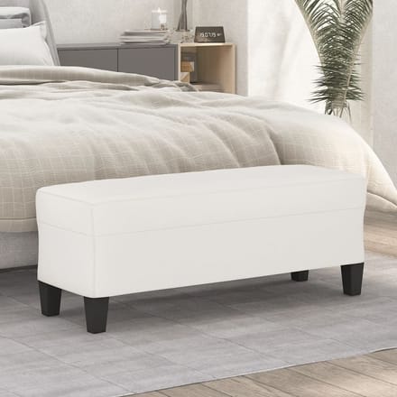 vidaXL - Bankje - 100x35x41 - cm - microvezelstof - beige