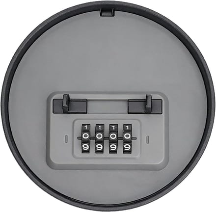 Combinatie sleutelkluis - Opbergbox code - Veilige opslag - 4-cijferig slot - 115 x 115 cm - Grijs