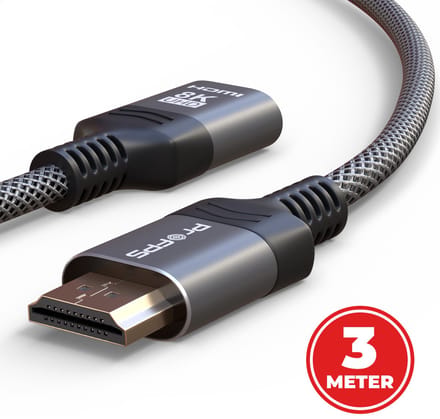 ProFPS HDMI Verlengkabel M/F - 3 Meter - HDMI 2.1 - 8K 60Hz - 48Gbps