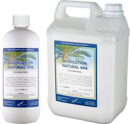 Bodylotion Natural Spa 1 liter - hervulbaar + Jerrycan 5 liter navulling
