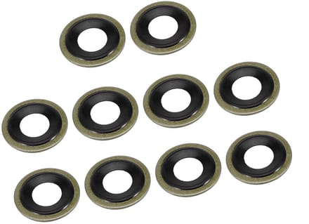 Dailygoods- Olieafvoerstekker - 10 Stuks - Aluminiumlegering - Binnendiameter 12 mm - Buitendiameter 25 mm - Dikte 2 mm - Afdichtring