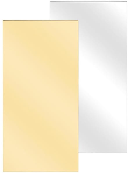 Acryl Platen - Plastic Panel - DIY Projecten - Dubbelzijdig Beschermd - 30x15cm - Goud Zilver