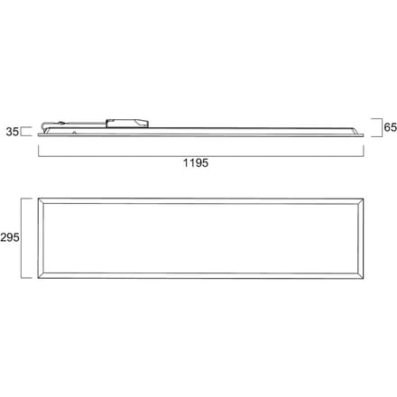 Sylvania LED-inbouwpaneel QUANTUM, wit 120 x 30 cm, DALI, 26 W, UGR19, IP54