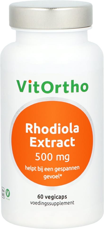 Vitortho Rhodiola extract 500mg - 60 capsules - Voedingssupplement