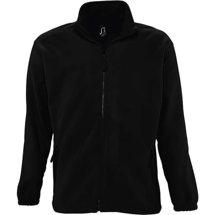SOLS Heren North Full Zip Outdoor Fleece Jacket (Zwart)