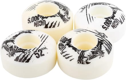 Skateboard Wielen - Longboard Cruiser - Straat Tricks - Hoge Veerkracht PU - 52 Mm - Wit