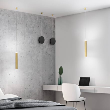 Fabas Luce LED hanglamp Prado, messing, metaal, dimbaar