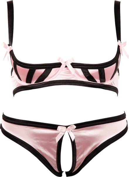 Roze BH set half open