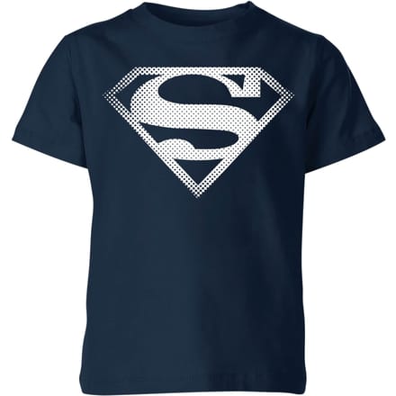 Superman Spot Logo Kids' T-Shirt - Navy - 122/128 (7-8 jaar)