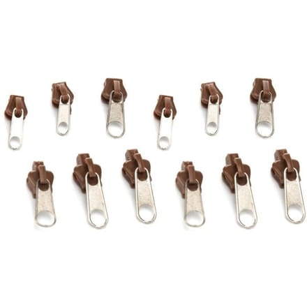 Kit de réparation de fermeture éclair - OMABETA - 12 pièces - Couleur Café - Durable - Universel