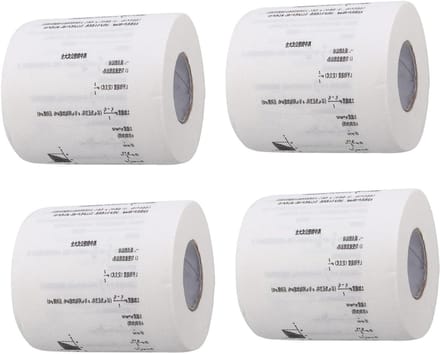 Toiletpapier Rollen - Bedrukt Papier - Feest Decoratie - Formule Patroon - 10x10x10cm - Wit