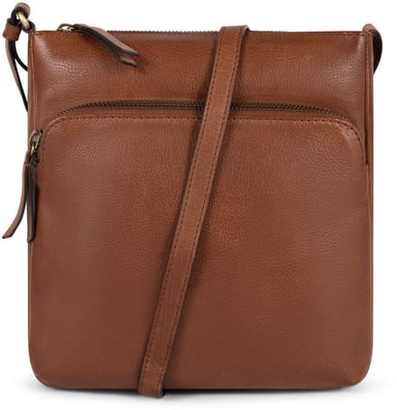 Bag2Bag Leren Schoudertas / Crossbodytas Arce Cognac